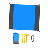 Maxbell Beach Blanket Toy Pad Waterproof Foldable 78.74inchx82.68inch Picnic Blanket blue gray