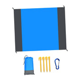 Maxbell Beach Blanket Toy Pad Waterproof Foldable 78.74inchx82.68inch Picnic Blanket blue gray