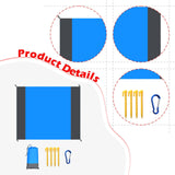 Maxbell Beach Blanket Toy Pad Waterproof Foldable 78.74inchx82.68inch Picnic Blanket blue gray