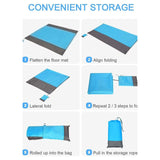 Maxbell Beach Blanket Toy Pad Waterproof Foldable 78.74inchx82.68inch Picnic Blanket blue gray