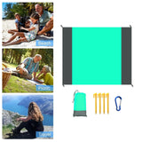 Maxbell Beach Blanket Toy Pad Waterproof Foldable 78.74inchx82.68inch Picnic Blanket Green gray