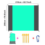 Maxbell Beach Blanket Toy Pad Waterproof Foldable 78.74inchx82.68inch Picnic Blanket Green gray