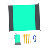 Maxbell Beach Blanket Toy Pad Waterproof Foldable 78.74inchx82.68inch Picnic Blanket Green gray