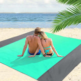 Maxbell Beach Blanket Toy Pad Waterproof Foldable 78.74inchx82.68inch Picnic Blanket Green gray