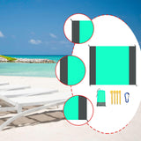 Maxbell Beach Blanket Toy Pad Waterproof Foldable 78.74inchx82.68inch Picnic Blanket Green gray