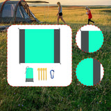 Maxbell Beach Blanket Toy Pad Waterproof Foldable 78.74inchx82.68inch Picnic Blanket Green gray