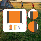 Maxbell Beach Blanket Toy Pad Waterproof Foldable 78.74inchx82.68inch Picnic Blanket Orange gray