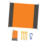 Maxbell Beach Blanket Toy Pad Waterproof Foldable 78.74inchx82.68inch Picnic Blanket Orange gray
