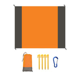 Maxbell Beach Blanket Toy Pad Waterproof Foldable 78.74inchx82.68inch Picnic Blanket Orange gray