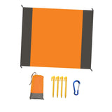 Maxbell Beach Blanket Toy Pad Waterproof Foldable 78.74inchx82.68inch Picnic Blanket Orange gray
