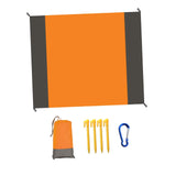 Maxbell Beach Blanket Toy Pad Waterproof Foldable 78.74inchx82.68inch Picnic Blanket Orange gray