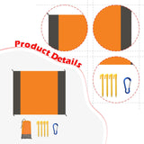 Maxbell Beach Blanket Toy Pad Waterproof Foldable 78.74inchx82.68inch Picnic Blanket Orange gray