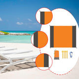 Maxbell Beach Blanket Toy Pad Waterproof Foldable 78.74inchx82.68inch Picnic Blanket Orange gray