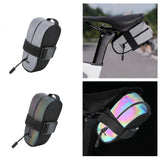 Maxbell Bicycle Saddle Bag with Zipper Cycling Accessories Portable Travel Seat Pack Argent Reflective