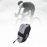Maxbell Bicycle Saddle Bag with Zipper Cycling Accessories Portable Travel Seat Pack Argent Reflective