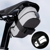 Maxbell Bicycle Saddle Bag with Zipper Cycling Accessories Portable Travel Seat Pack Argent Reflective