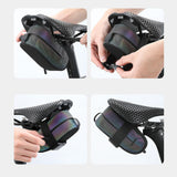 Maxbell Bicycle Saddle Bag with Zipper Cycling Accessories Portable Travel Seat Pack Colorful Reflective