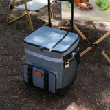 Maxbell Rolling Cooler, Practical Storage Tote Bag Cooler Bag for Patio Hiking Beach Grey