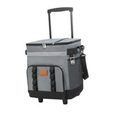 Maxbell Rolling Cooler, Practical Storage Tote Bag Cooler Bag for Patio Hiking Beach Grey