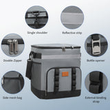 Maxbell Rolling Cooler, Practical Storage Tote Bag Cooler Bag for Patio Hiking Beach Grey