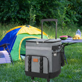 Maxbell Rolling Cooler, Practical Storage Tote Bag Cooler Bag for Patio Hiking Beach Grey