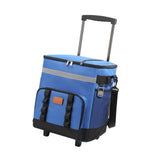 Maxbell Rolling Cooler, Practical Storage Tote Bag Cooler Bag for Patio Hiking Beach Blue