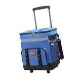 Maxbell Rolling Cooler, Practical Storage Tote Bag Cooler Bag for Patio Hiking Beach Blue