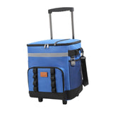 Maxbell Rolling Cooler, Practical Storage Tote Bag Cooler Bag for Patio Hiking Beach Blue