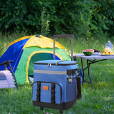 Maxbell Rolling Cooler, Practical Storage Tote Bag Cooler Bag for Patio Hiking Beach Blue