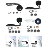 Maxbell Fishing Reel Handle with Fittings Mounted Nuts Repair Rocker Arm Accessories Style A