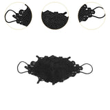 Maxbell Lace Face Cover Fast Dry Portable Summer Mask for Cycling Traveling Climbing Black