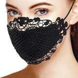 Maxbell Lace Face Cover Fast Dry Portable Summer Mask for Cycling Traveling Climbing Black