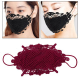 Maxbell Lace Face Cover Fast Dry Portable Summer Mask for Cycling Traveling Climbing Red