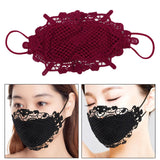 Maxbell Lace Face Cover Fast Dry Portable Summer Mask for Cycling Traveling Climbing Red