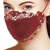Maxbell Lace Face Cover Fast Dry Portable Summer Mask for Cycling Traveling Climbing Red