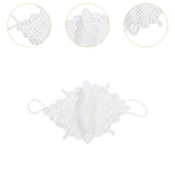 Maxbell Lace Face Cover Fast Dry Portable Summer Mask for Cycling Traveling Climbing White