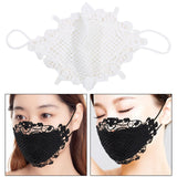 Maxbell Lace Face Cover Fast Dry Portable Summer Mask for Cycling Traveling Climbing White