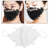 Maxbell Lace Face Cover Fast Dry Portable Summer Mask for Cycling Traveling Climbing White