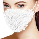 Maxbell Lace Face Cover Fast Dry Portable Summer Mask for Cycling Traveling Climbing White