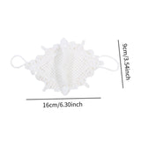 Maxbell Lace Face Cover Fast Dry Portable Summer Mask for Cycling Traveling Climbing White