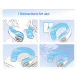 Maxbell Outdoor Cooling Neck Cooler Summer Icing Neck Fan for Sports Camping Jogging Blue