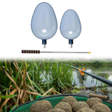 Maxbell 2Pcs Fishing Baiting Casting Spoons Tool Enthusiasts Nonslip Throwing Spoons With Orange