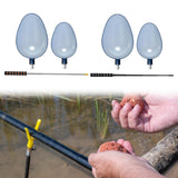 Maxbell 2Pcs Fishing Baiting Casting Spoons Tool Enthusiasts Nonslip Throwing Spoons With Orange