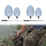 Maxbell 2Pcs Fishing Baiting Casting Spoons Tool Enthusiasts Nonslip Throwing Spoons With Orange