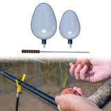 Maxbell 2Pcs Fishing Baiting Casting Spoons Tool Enthusiasts Nonslip Throwing Spoons With Orange