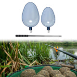 Maxbell 2Pcs Fishing Baiting Casting Spoons Tool Enthusiasts Nonslip Throwing Spoons With White