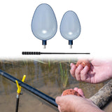 Maxbell 2Pcs Fishing Baiting Casting Spoons Tool Enthusiasts Nonslip Throwing Spoons With White