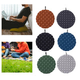 Maxbell Inflatable Seat Cushion Round Pad Foldable for Sporting Events Travel Hiking red brown