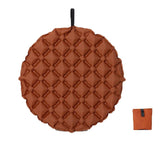 Maxbell Inflatable Seat Cushion Round Pad Foldable for Sporting Events Travel Hiking red brown
