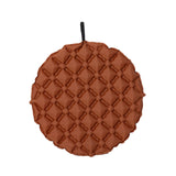 Maxbell Inflatable Seat Cushion Round Pad Foldable for Sporting Events Travel Hiking red brown